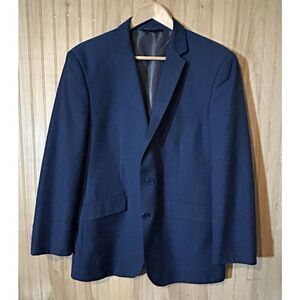 Profile Black Slim Fit 42S Slim Fit 2 Button Blue Suit Coat Blazer Sport Coat
